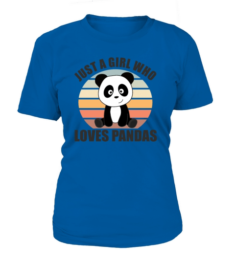Just A Girl Who Loves Pandas Cute Panda Vintage Women's T-Shirt