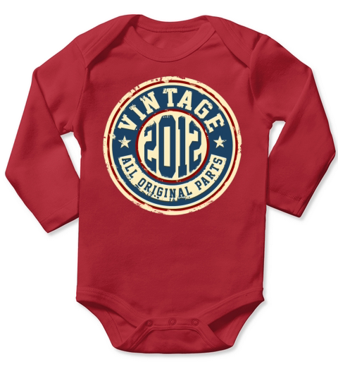 Vintage 2012 Long Sleeve Baby One-Piece