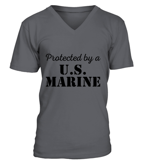Protected by a US Marine  - Baby Onesie V-Neck T-shirt
