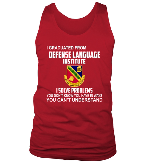 Defense Language Institute. Tank Top Unisex
