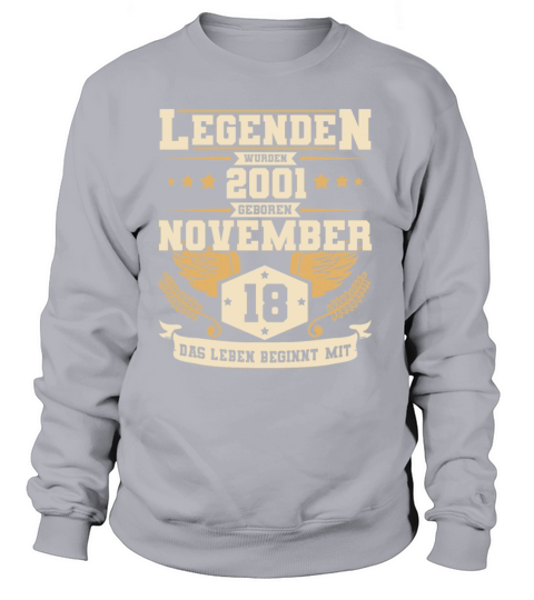 Birthday 2001 November begins life at 18 Women's Sweatshirt