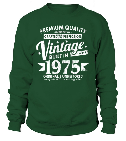 VINTAGE BUILT IN 1975 RETRO 46TH BIRTHDAY GIFT Women's Sweatshirt