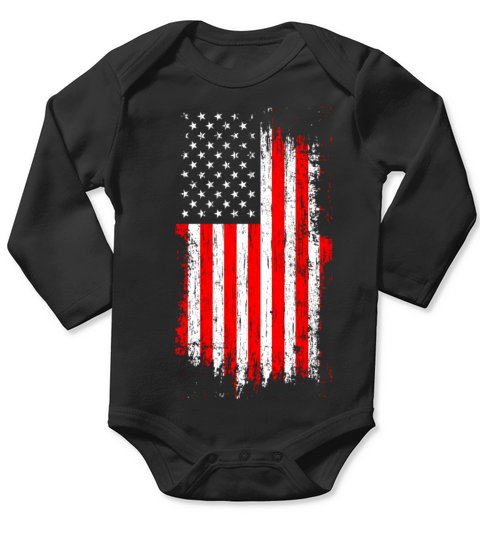 American flag Long Sleeve Baby One-Piece