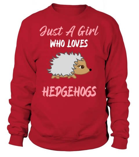 Just A Girl Who Loves Hedgehogs For Girls Women's Sweatshirt