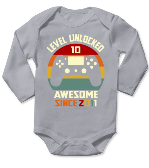 Level 10 Unlocked Vintage Long Sleeve Baby One-Piece