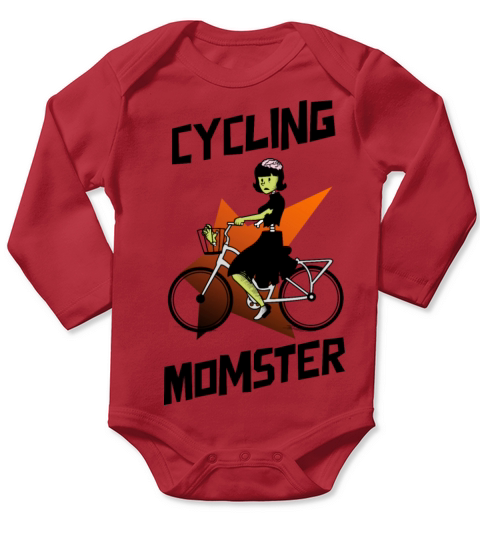 Cycling Momster Long Sleeve Baby One-Piece