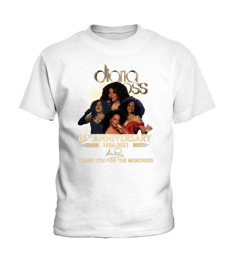 Diana Ross 65th anniversary 1956 to 2021 thank you for the memories signature Kids T-Shirt