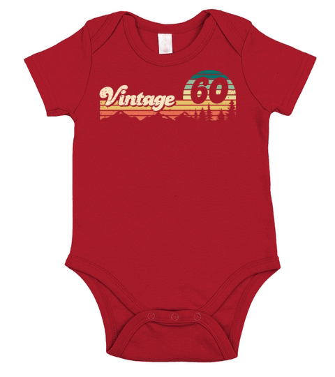 Vintage 1960 62th Birthday 62 Years Gift Bday Short Sleeve Baby One-Piece