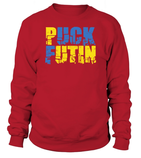 Support Ukraine Funny Puck Futin Flag T-Shirt Sweatshirt Unisex