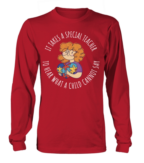 Special Teacher Funny World Autism Day Gift Long sleeved Unisex