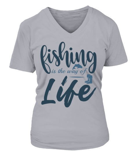 Anglers fish for a fish on the lake Women's V-Neck T-shirt