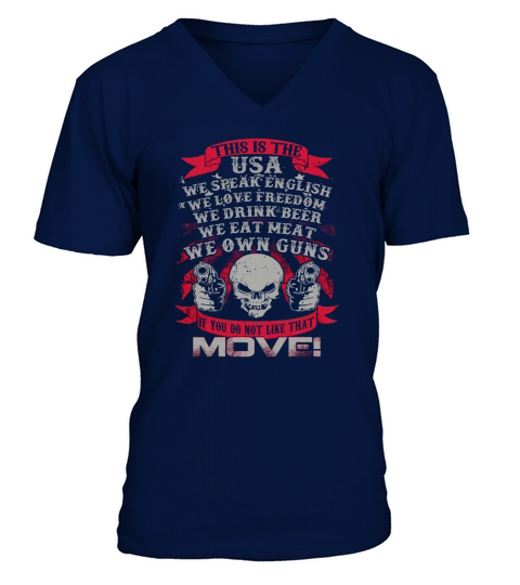 Freedom USA Move Tshirt V-Neck T-shirt