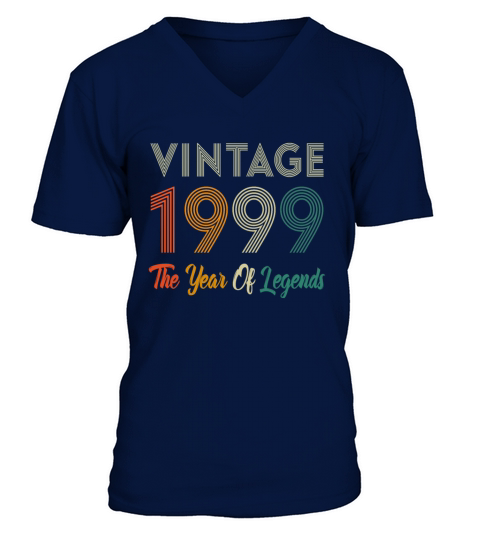 21st Birthday Gift - Vintage 1999 Retro Bday 21 Ye Men's V-Neck T-shirt