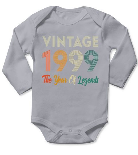 21st Birthday Gift - Vintage 1999 Retro Bday 21 Ye Long Sleeve Baby One-Piece
