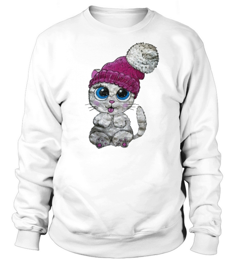 Kitty cat art by Ksenia Gladisheva Men's Sweatshirt