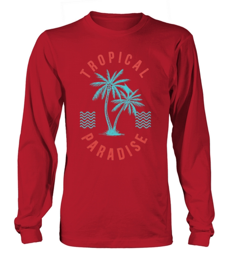 Tropical Paradise Palm Trees Island Women's Long Sleeve
