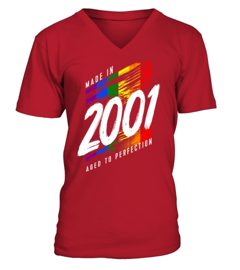 2001 Birthday LGBT Gay Pride Men's V-Neck T-shirt