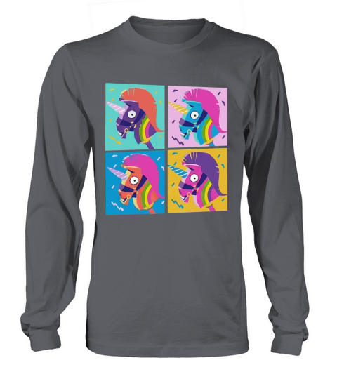 Fortnite Unicorn Llama Rainbow Long sleeved Unisex