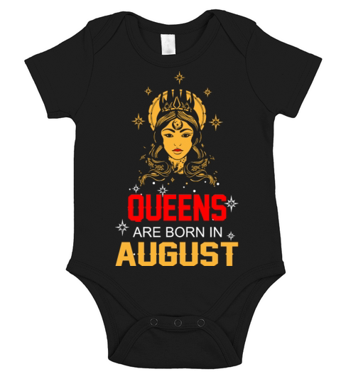 Queens are Born in August Short Sleeve Baby One-Piece