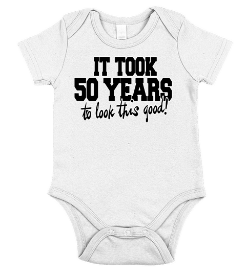50TH BIRTHDAY PARTY HUMOR MENS Short Sleeve Baby One-Piece