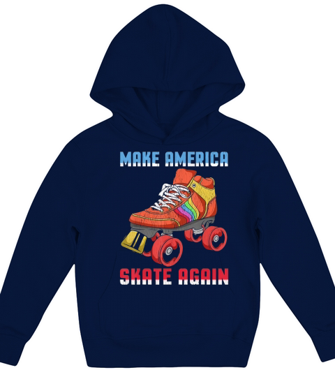 Rollerskates Vintage Roller Skating Disco Kids Hoodie