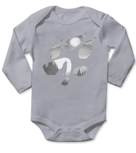 Wolf Paw Long Sleeve Baby One-Piece