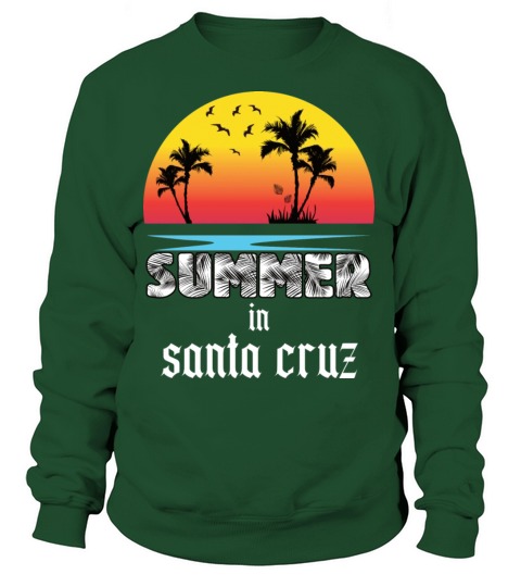Summer in santa cruz beach holiday palm trees Women's Sweatshirt