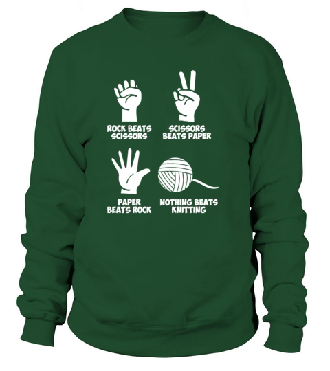 Knitting Rock Paper Nothing Beats Women's Sweatshirt