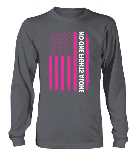 No One Fights Alone Breast Cancer Survivor Women's Long Sleeve