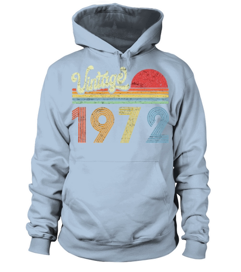 1972 Birthday Gift Vintage Born Made 1972 Retro Su Women's Hoodie
