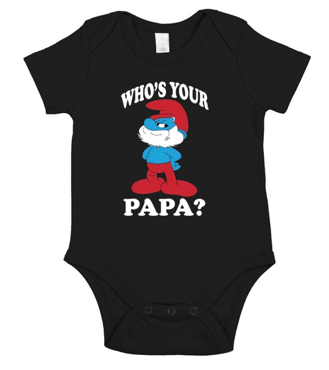 Papa smurf shirt Short Sleeve Baby One-Piece
