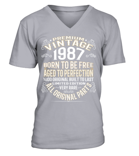 PREMIUM VINTAGE 1987 Men's V-Neck T-shirt