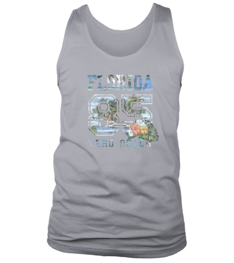 Old School Vero Beach Vacation Souvenir Family Men's Tank Top
