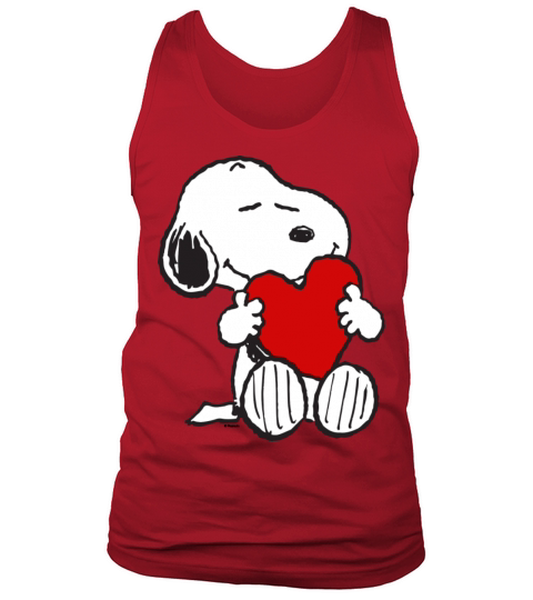 Peanuts Valentine Snoopy Hugging Heart Gift Tee Men's Tank Top