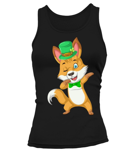 dabbing fox st patricks day Women's Tank Top