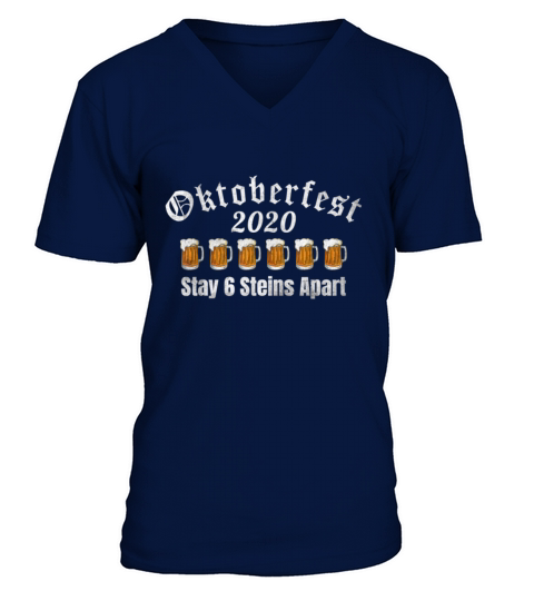 Oktoberfest 2020 6 Stein Apart Beer October Men's V-Neck T-shirt