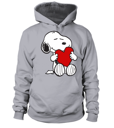 Peanuts Valentine Snoopy Hugging Heart Gift Tee Men's Hoodie