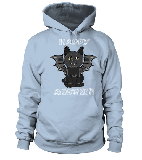 Black Bat Cat Halloween Vampire Women's Hoodie