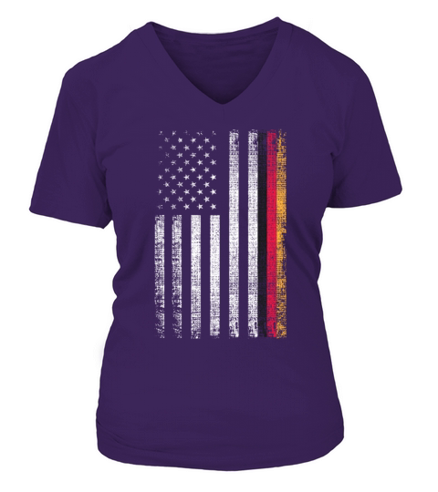 German American Flag Oktoberfest Deutsche Heritage Women's V-Neck T-shirt