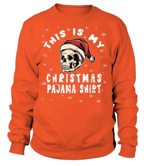 Vintage Santa Skull Hat Christmas Pajama Shirt Men's Sweatshirt