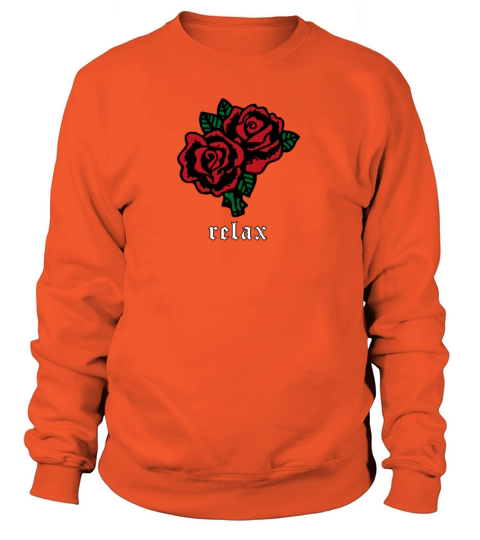 Relax Soft Grunge Aesthetic Red Rose Flower Gift Women's Sweatshirt