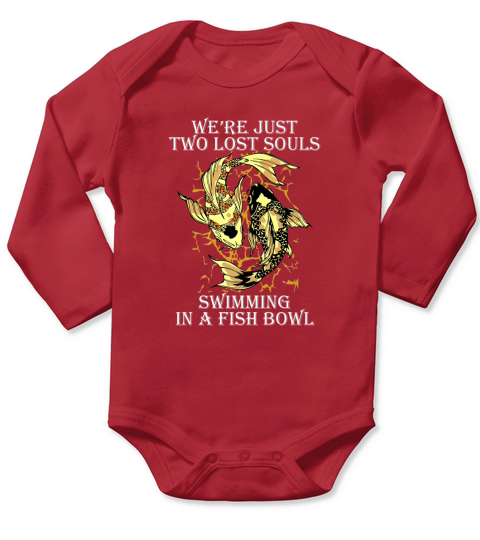 Were Pink Just Two Lost Souls Swimming in A Fish Bowl Floyd Long Sleeve Baby One-Piece