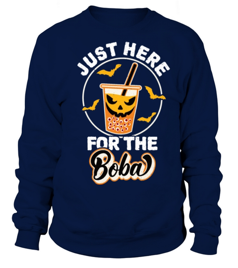 Halloween Bubble Tea With Pumpkin Face And Red Eye Men's Sweatshirt