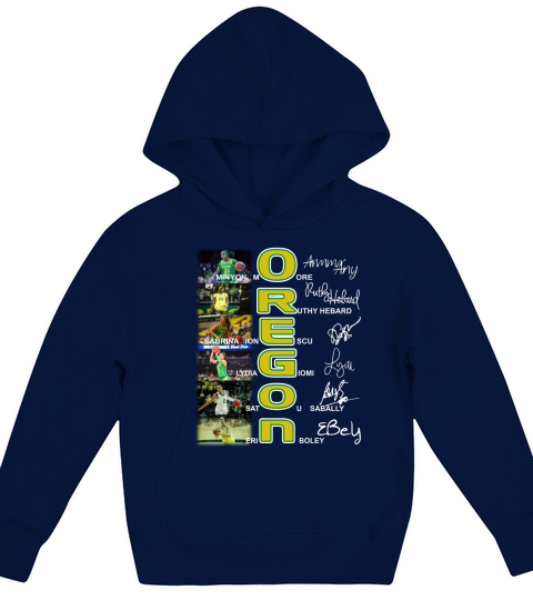 OREGON Minyon More Ruthy Hebard signatures Kids Hoodie