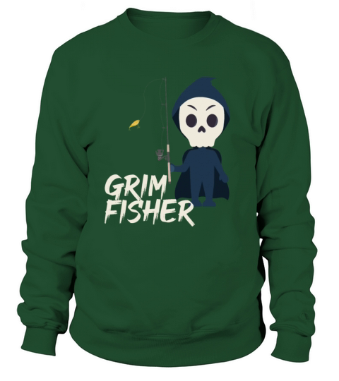 Halloween Fishing Grim Fisher Reel Fisherman Catch Women's Sweatshirt