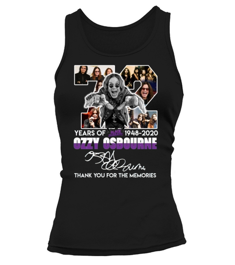 72 years of 1948 2020 ozzy osbourne thank you for the memories signature Tank top Woman
