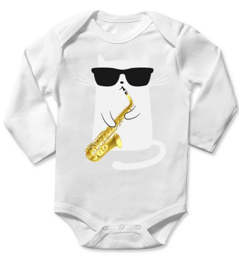Funny Cat Long Sleeve Baby One-Piece