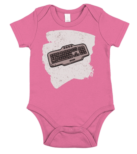 Gaming keyboard Silhuette Short Sleeve Baby One-Piece