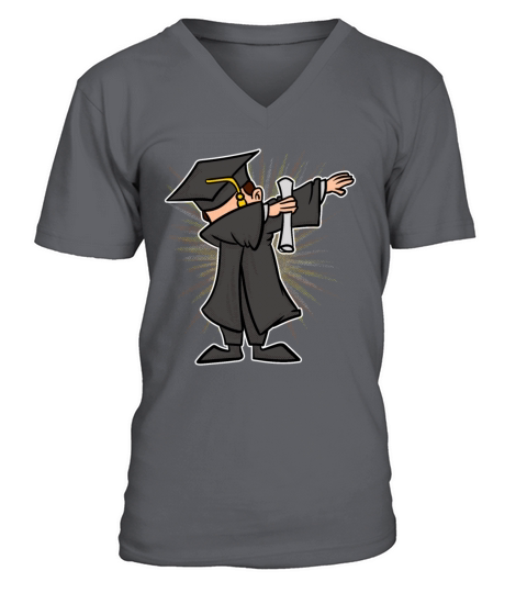 Dabbing Graduate Tee Cute Student Gift TShirt Men's V-Neck T-shirt