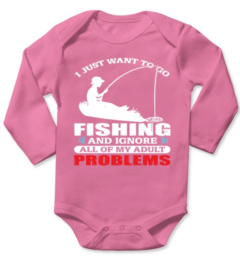 Ignore adults problems by fishing Long Sleeve Baby One-Piece